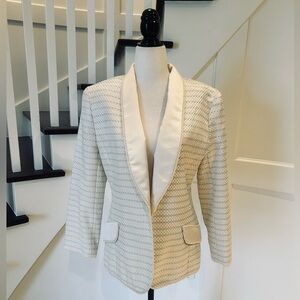 Alfred Sung Cream Blazer, Vintage Size 8
